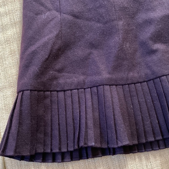 🌈 Voice of voices 100% wool A line skirt with pleated hem size Small - Picture 2 of 10